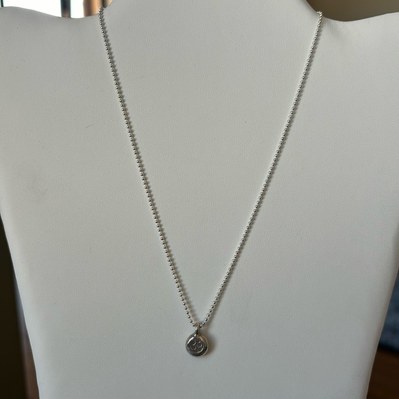 Thai Silver Om Charm on Sterling Silver Ball Chain Necklace NWT - Picture 6 of 8